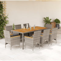3-Delige Tuinset Met Kussens Poly Rattan En Acaciahout