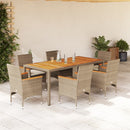 3-Delige Tuinset Met Kussens Poly Rattan En Acaciahout