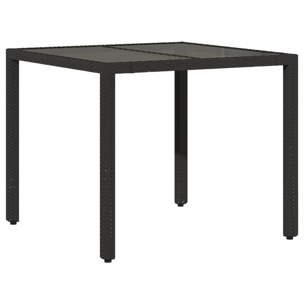 3-Delige Tuinset Met Kussens Poly Rattan En Glas