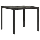 3-Delige Tuinset Met Kussens Poly Rattan En Glas