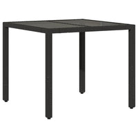 3-Delige Tuinset Met Kussens Poly Rattan En Glas