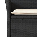 3-Delige Tuinset Met Kussens Poly Rattan En Glas