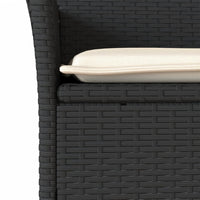 3-Delige Tuinset Met Kussens Poly Rattan En Glas