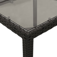 3-Delige Tuinset Met Kussens Poly Rattan En Glas