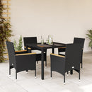 3-Delige Tuinset Met Kussens Poly Rattan En Glas