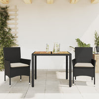 5-Delige Tuinset Met Kussens Poly Rattan En Acaciahout