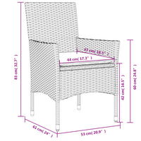 5-Delige Tuinset Met Kussens Poly Rattan En Acaciahout