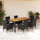 5-Delige Tuinset Met Kussens Poly Rattan En Acaciahout