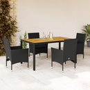 5-Delige Tuinset Met Kussens Poly Rattan En Acaciahout