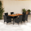 5-Delige Tuinset Met Kussens Poly Rattan En Acaciahout