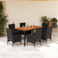 5-Delige Tuinset Met Kussens Poly Rattan En Acaciahout