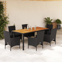 5-Delige Tuinset Met Kussens Poly Rattan En Acaciahout
