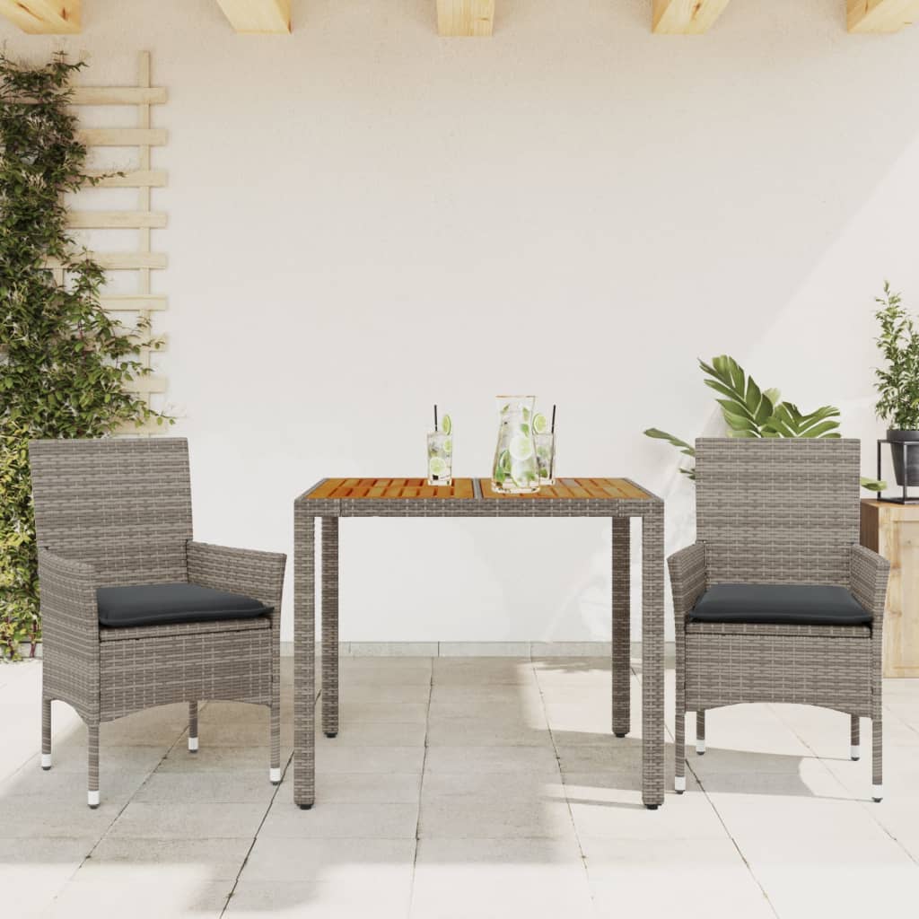 5-Delige Tuinset Met Kussens Poly Rattan En Acaciahout