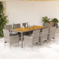 5-Delige Tuinset Met Kussens Poly Rattan En Acaciahout