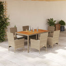 5-Delige Tuinset Met Kussens Poly Rattan En Acaciahout