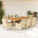 5-Delige Tuinset Met Kussens Poly Rattan En Acaciahout