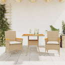 5-Delige Tuinset Met Kussens Poly Rattan En Acaciahout