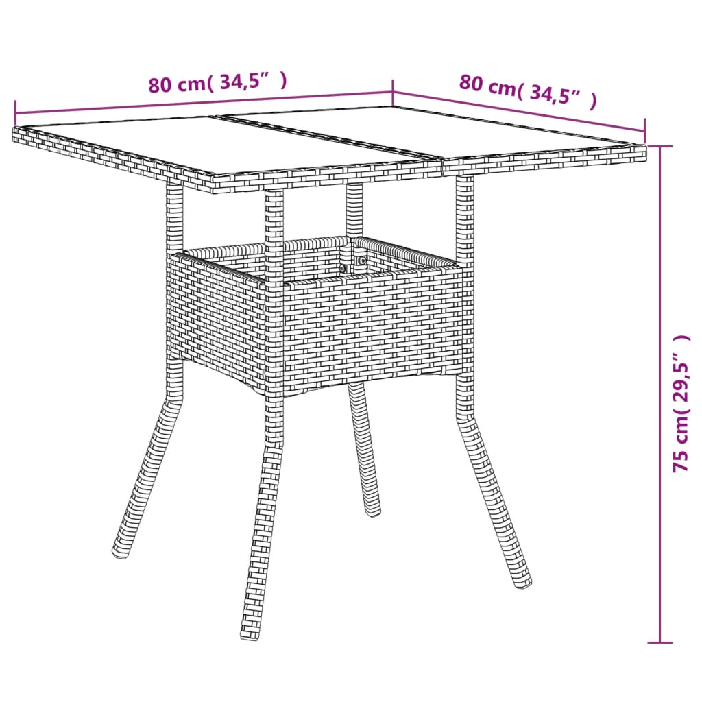5-Delige Tuinset Met Kussens Poly Rattan En Acaciahout