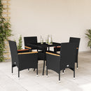 3-Delige Tuinset Met Kussens Poly Rattan En Acaciahout