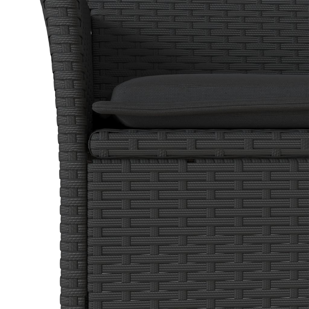 3-Delige Tuinset Met Kussens Poly Rattan En Acaciahout