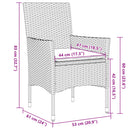 3-Delige Tuinset Met Kussens Poly Rattan En Acaciahout