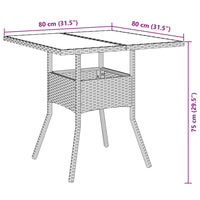 3-Delige Tuinset Met Kussens Poly Rattan En Acaciahout