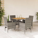 3-Delige Tuinset Met Kussens Poly Rattan En Acaciahout