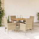 3-Delige Tuinset Met Kussens Poly Rattan En Acaciahout
