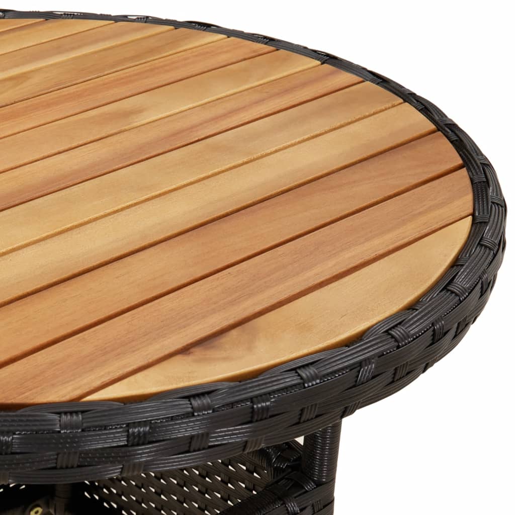 3-Delige Tuinset Met Kussens Poly Rattan En Acaciahout