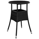5-Delige Tuinset Met Kussens Poly Rattan En Glas