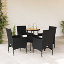 3-Delige Tuinset Met Kussens Poly Rattan En Acaciahout