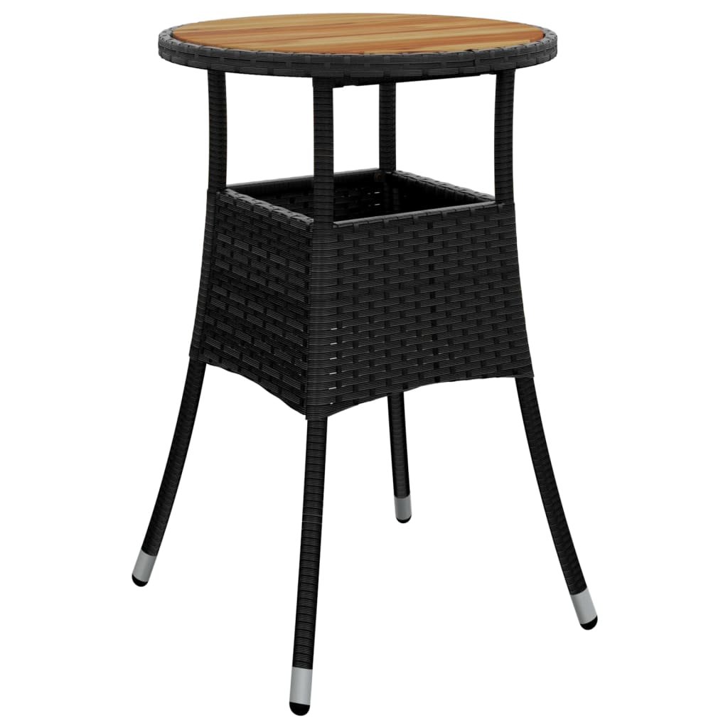 3-Delige Tuinset Met Kussens Poly Rattan En Acaciahout