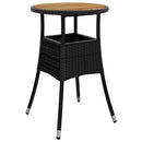 3-Delige Tuinset Met Kussens Poly Rattan En Acaciahout