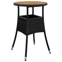3-Delige Tuinset Met Kussens Poly Rattan En Acaciahout