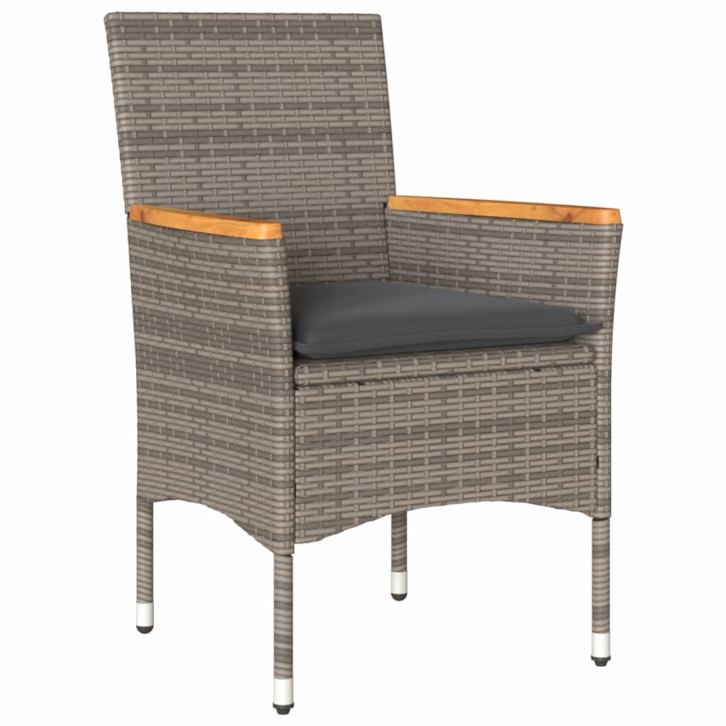 11-Delige Tuinset Met Kussens Poly Rattan En Glas