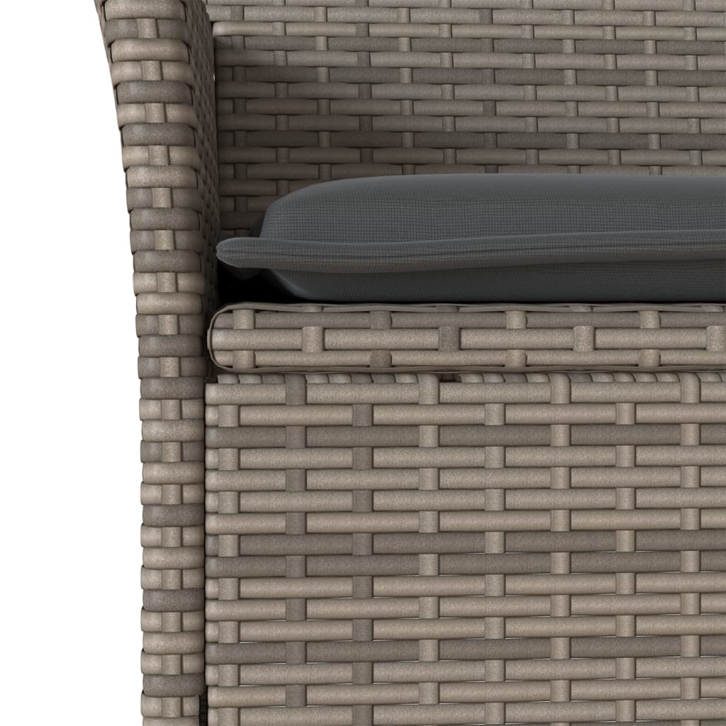 11-Delige Tuinset Met Kussens Poly Rattan En Glas