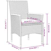 11-Delige Tuinset Met Kussens Poly Rattan En Glas