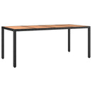 9-Delige Tuinset Poly Rattan Zwart