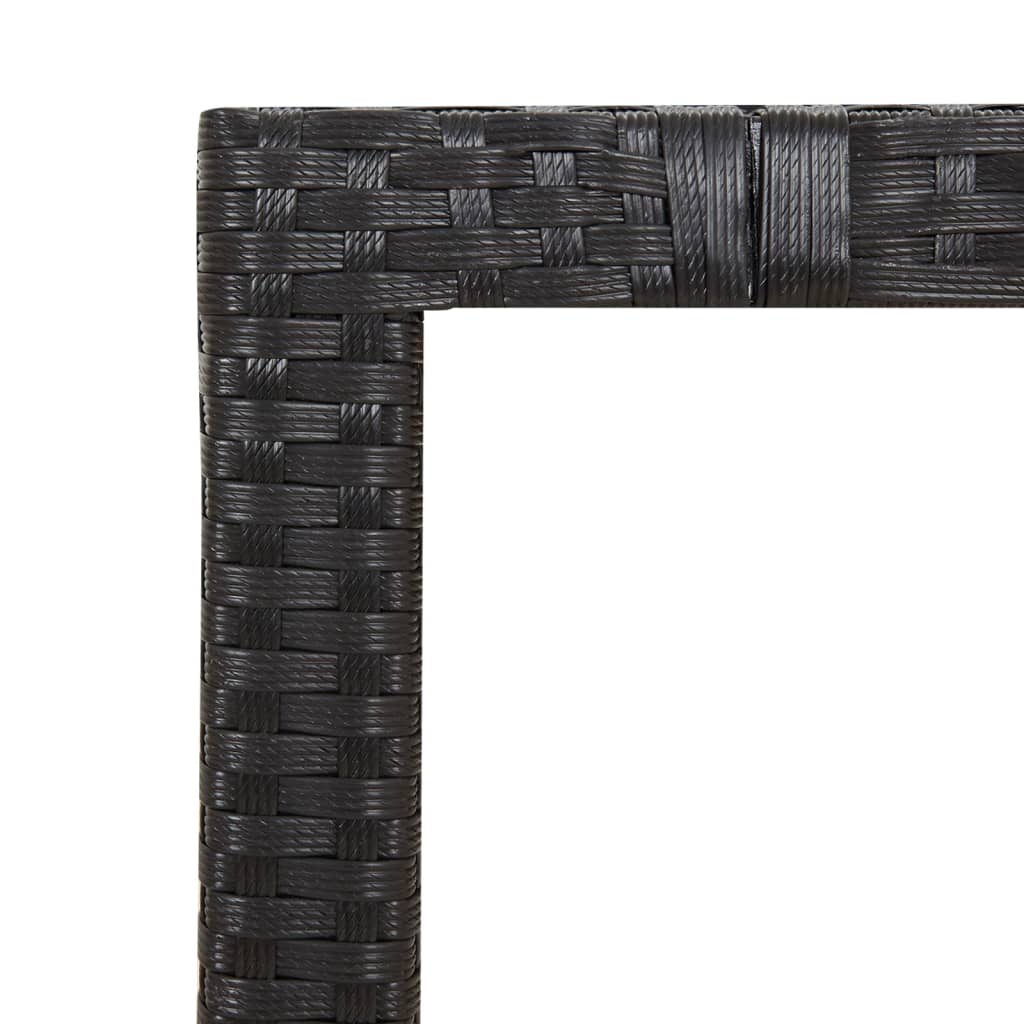 9-Delige Tuinset Poly Rattan Zwart