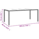 9-Delige Tuinset Poly Rattan Zwart