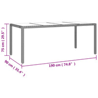 9-Delige Tuinset Poly Rattan Zwart