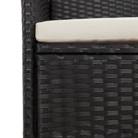 11-Delige Tuinset Met Kussens Poly Rattan Zwart