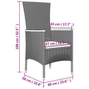 11-Delige Tuinset Met Kussens Poly Rattan Zwart