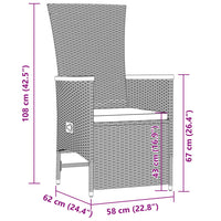 11-Delige Tuinset Met Kussens Poly Rattan Zwart