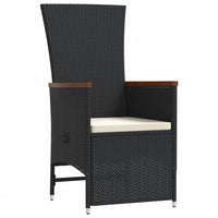 11-Delige Tuinset Met Kussens Poly Rattan Zwart