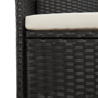 11-Delige Tuinset Met Kussens Poly Rattan Zwart