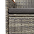 11-Delige Tuinset Met Kussens Poly Rattan Grijs