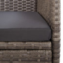11-Delige Tuinset Met Kussens Poly Rattan Grijs