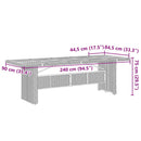 11-Delige Tuinset Met Kussens Poly Rattan Grijs