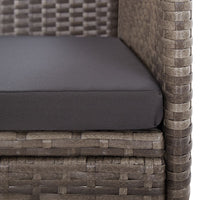 11-Delige Tuinset Met Kussens Poly Rattan Grijs